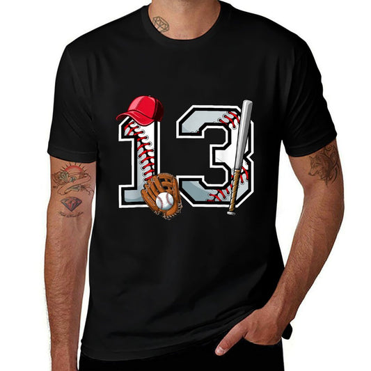 13th Birthday Baseball Big Number Thirteen 13-Year-Old  Quick-drying T-Shirt