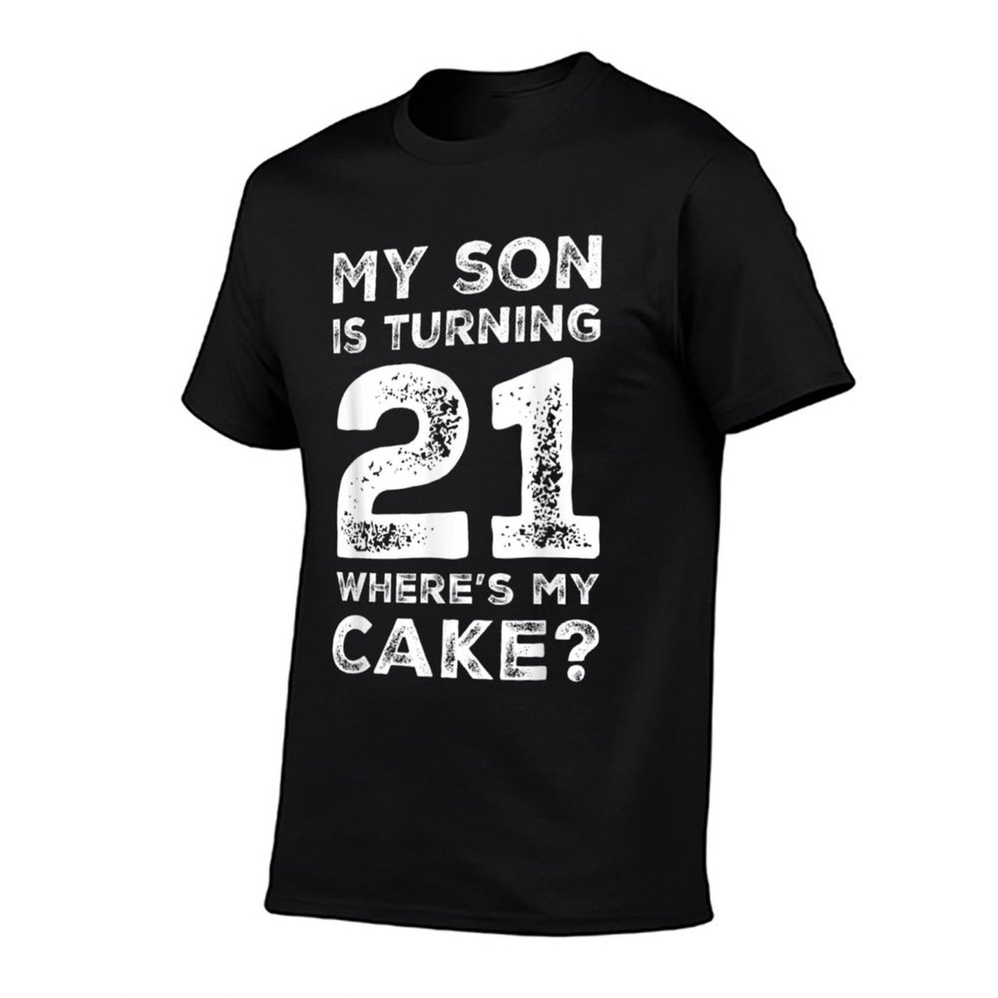 21st Birthday for Dad Mom 21 Year Old Son Gift Family Squad  Rolled Sleeves T-Shirt