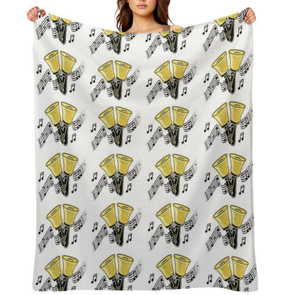 Handbells Music Premium Throw Blanket