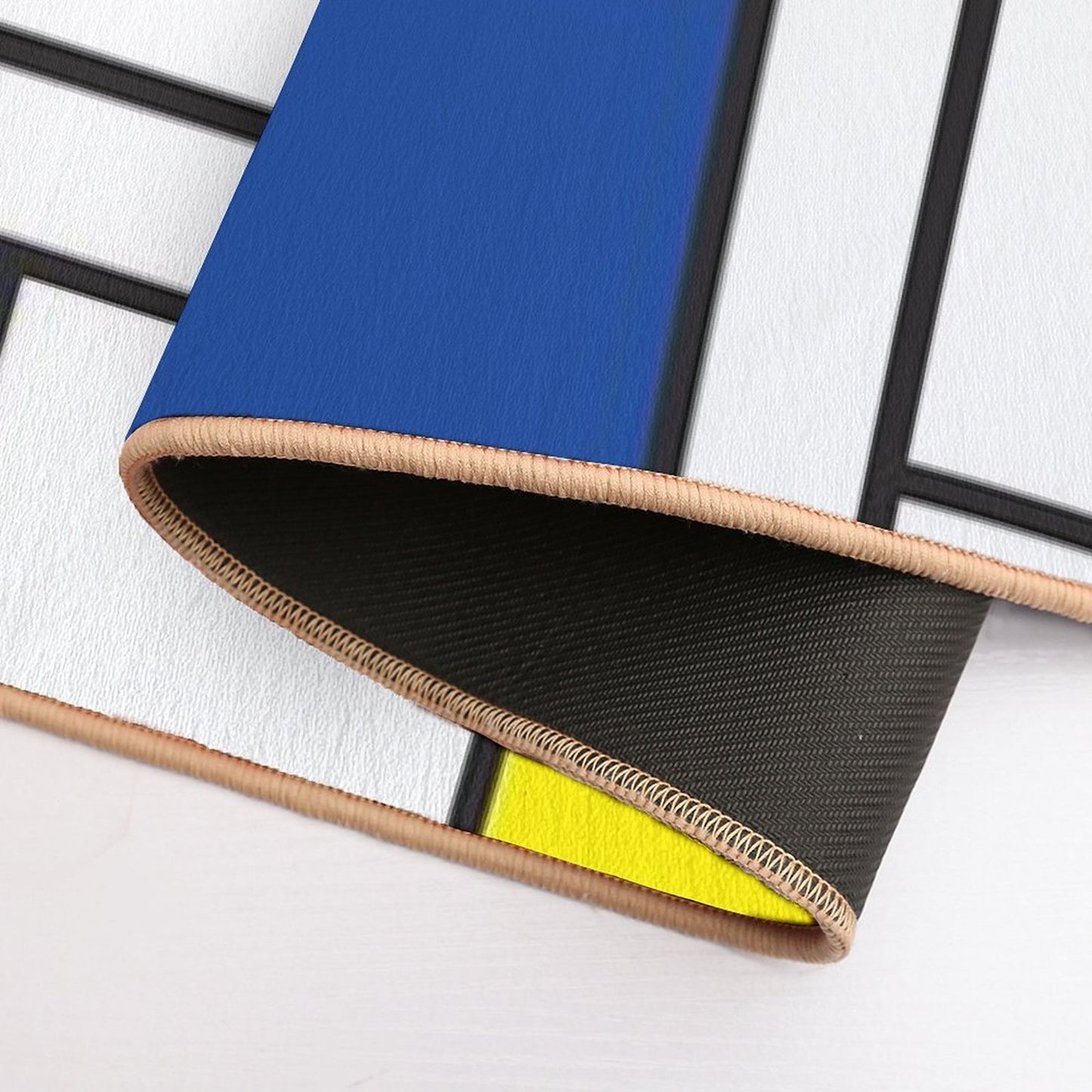 Mondrian Minimalist De Stijl Modern Art II © Fatfatin  Non-Slip Bath Mat