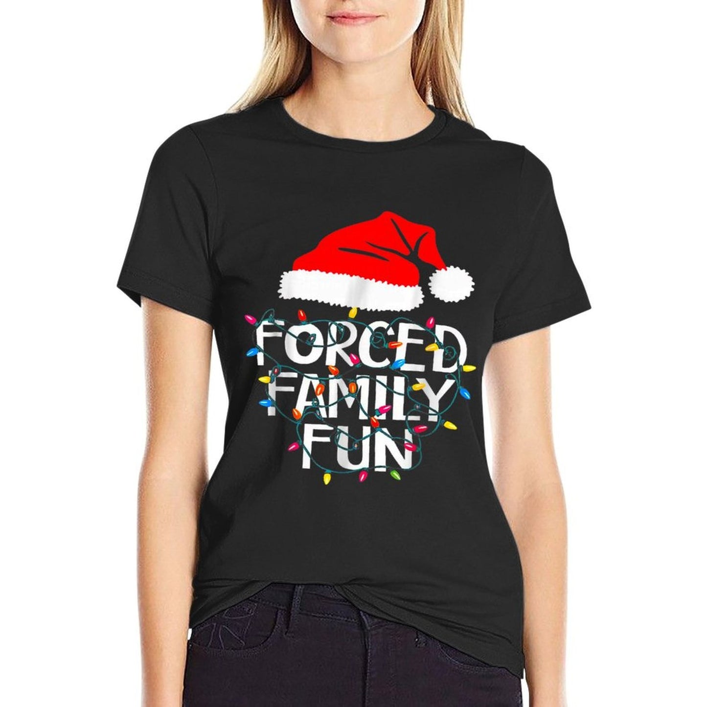 Forced Family Fun Sarcastic Christmas Funny  Classic T-Shirt