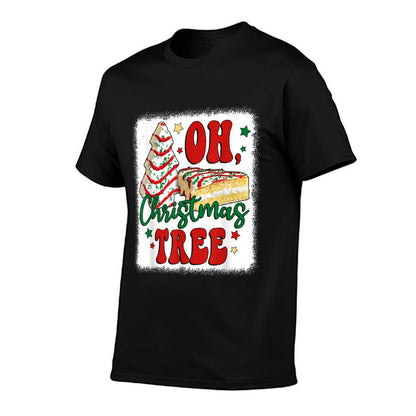 Oh Christmas Tree Cakes Debbie Becky Jen Groovy Retro Pajama  Moisture-wicking T-Shirt