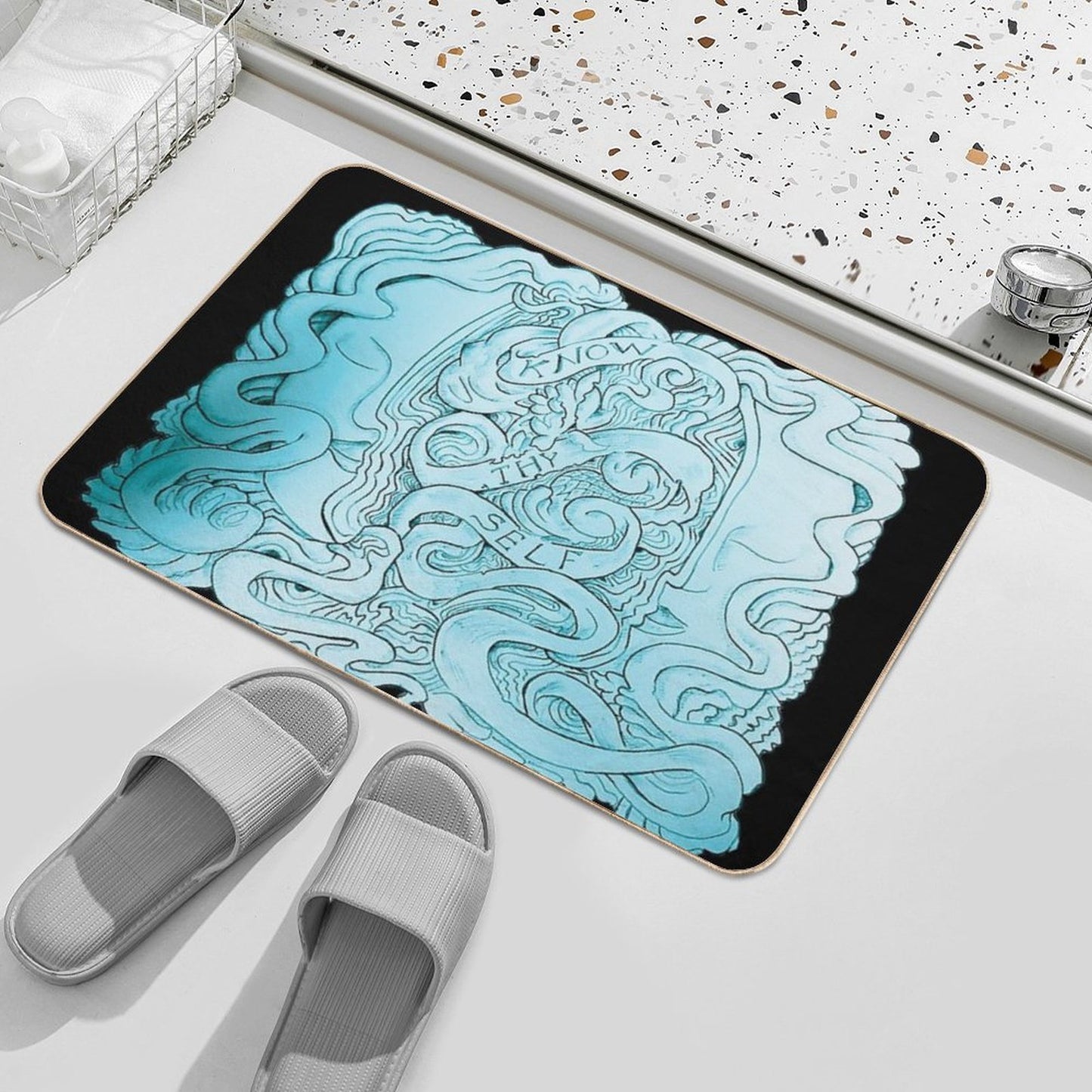 Know Thy Self  Easy To Clean Bath Mat