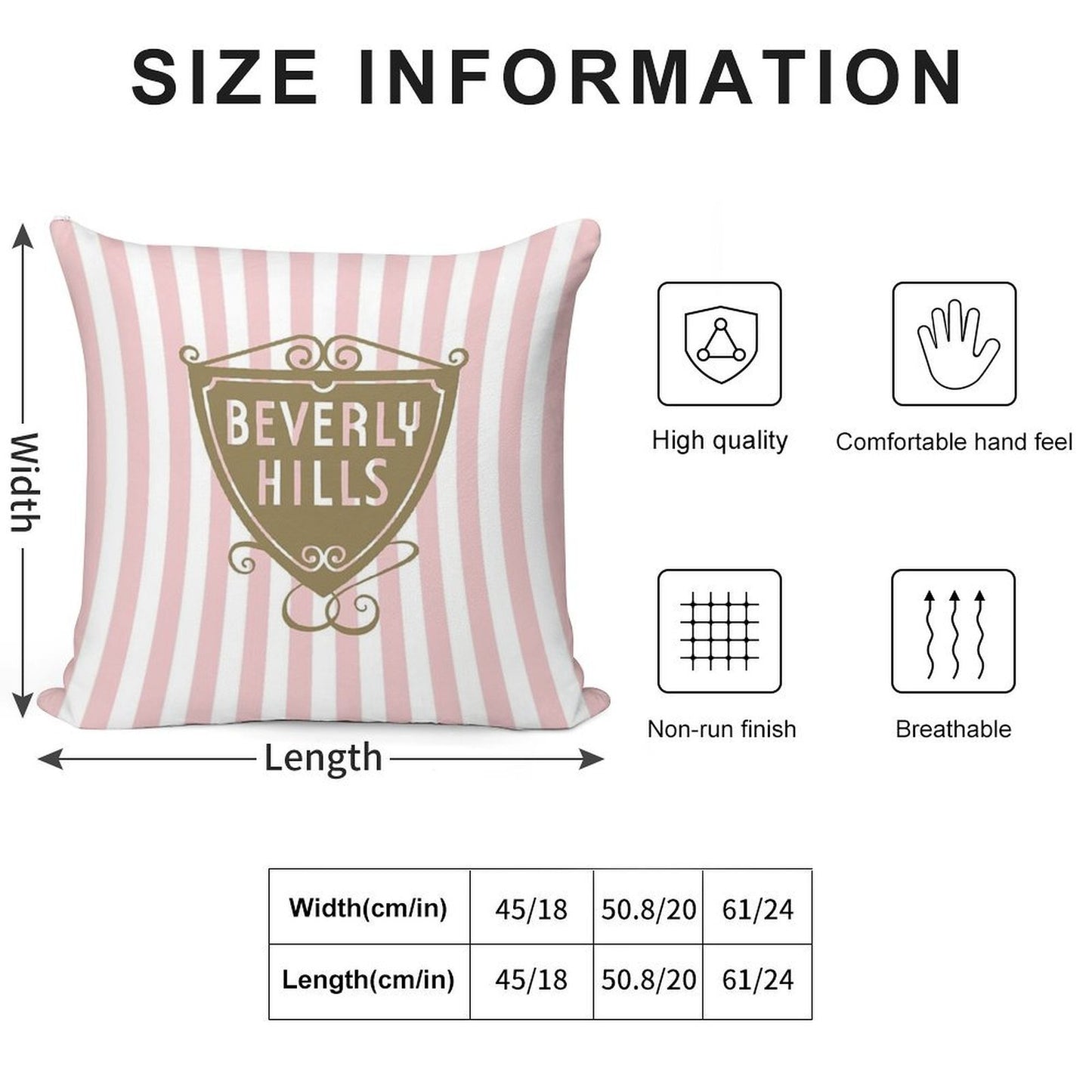 Beverly Hills Shield Soft Style Accent Throw Pillow