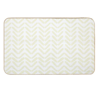 Boho Yellow Geometric Arrows Pattern  Multi-Purpose Bath Mat