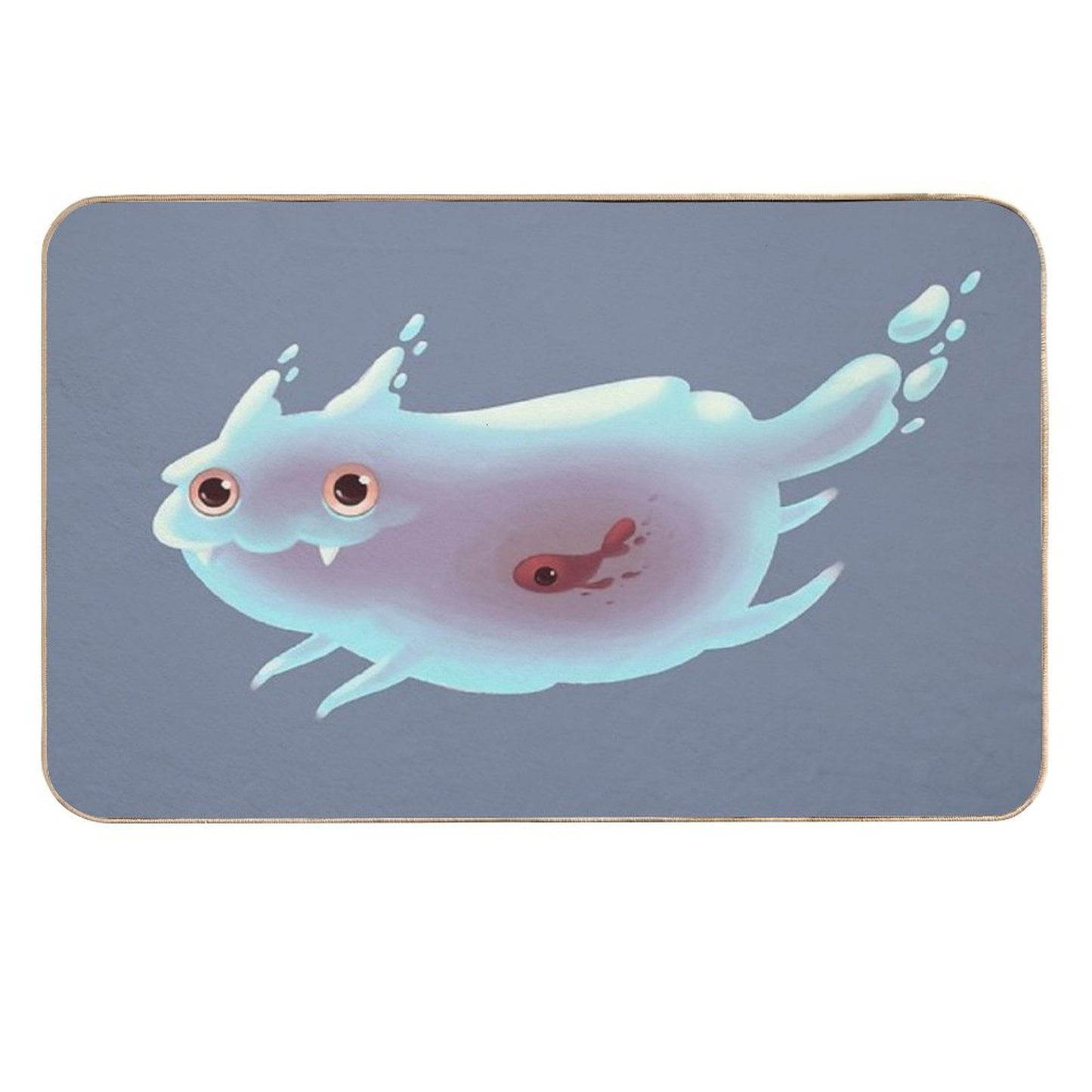 Ghost Cat  Rapid-Drying Bath Mat