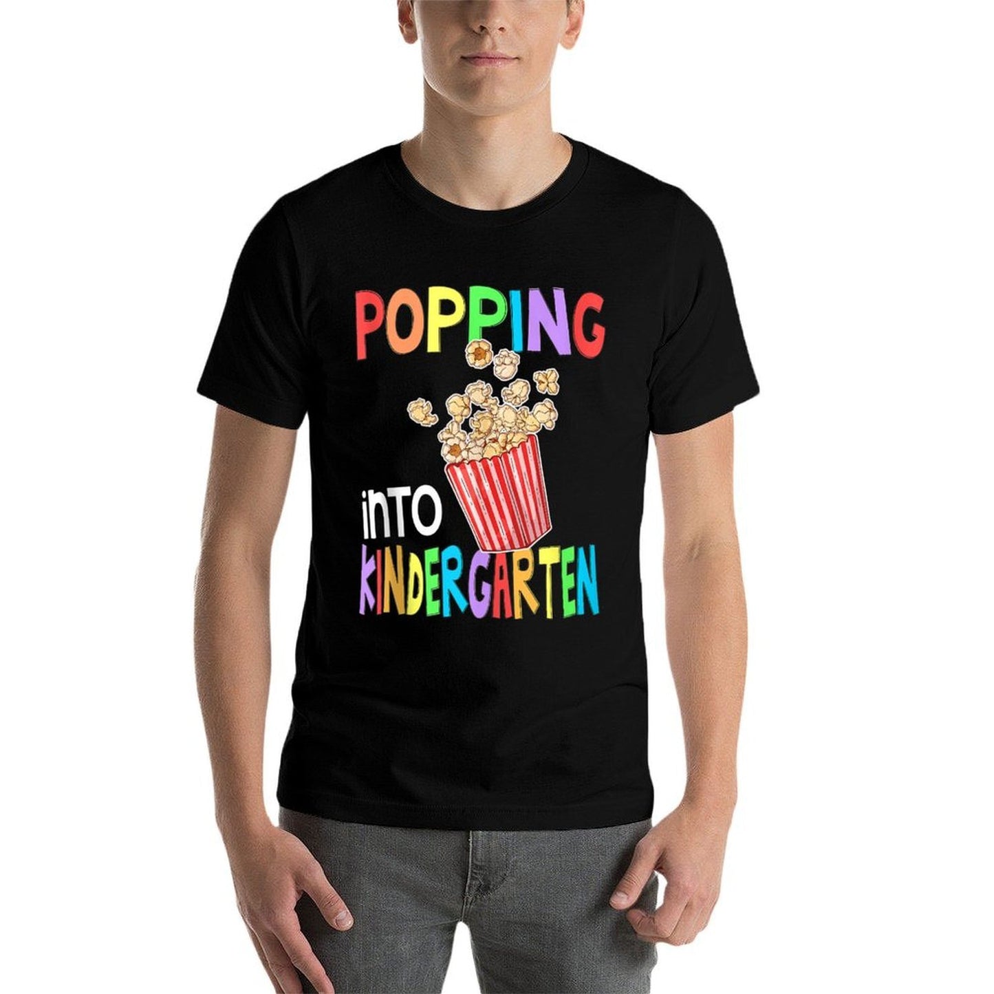 Popping Kindergarten Pop Corn BTS WEEK Back to School Boys  Summer-ready Fabric T-Shirt