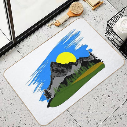 Sunset Over Mountains  Versatile Bath Mat