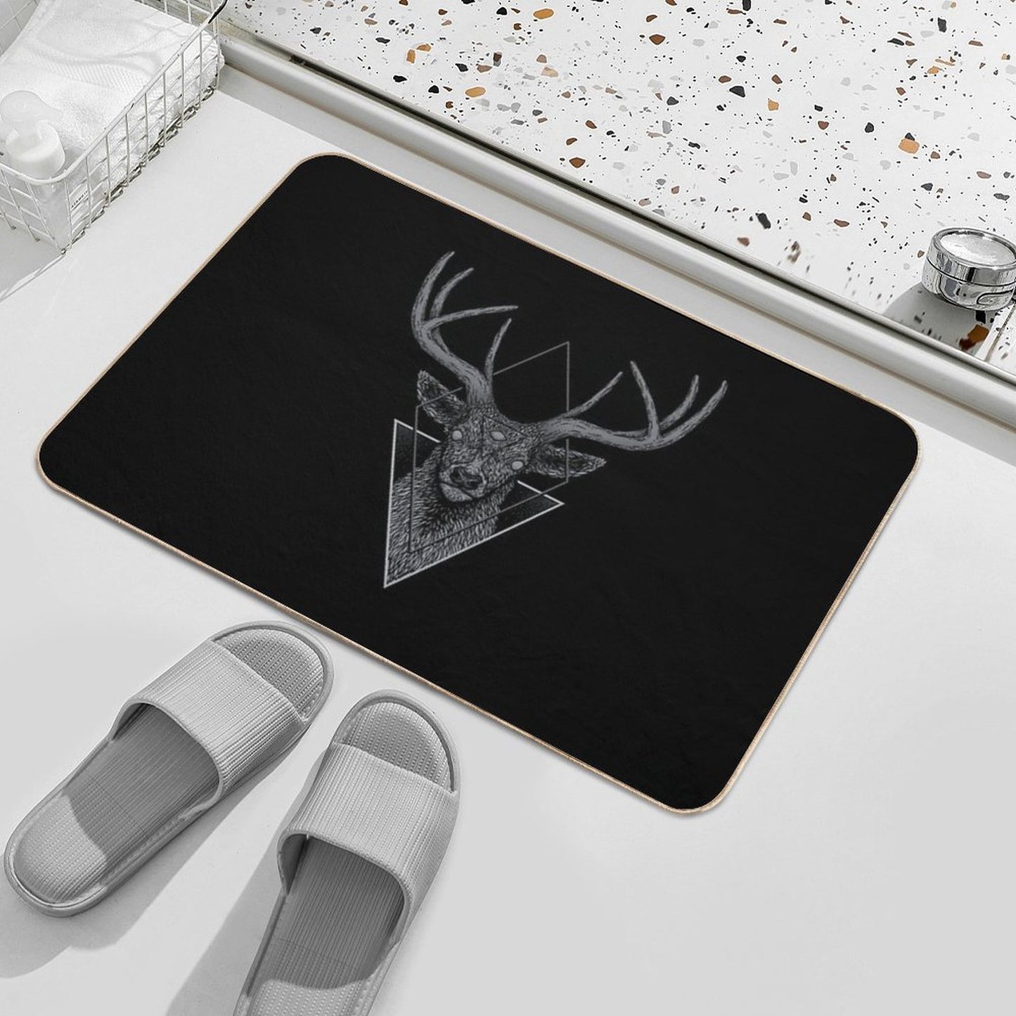 Dark Deer  Stain-Proof Bath Mat