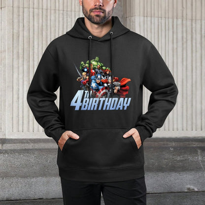 Marvel Avengers Action Shot 4th Birthday Medium-Weight Fabric Hoodie
