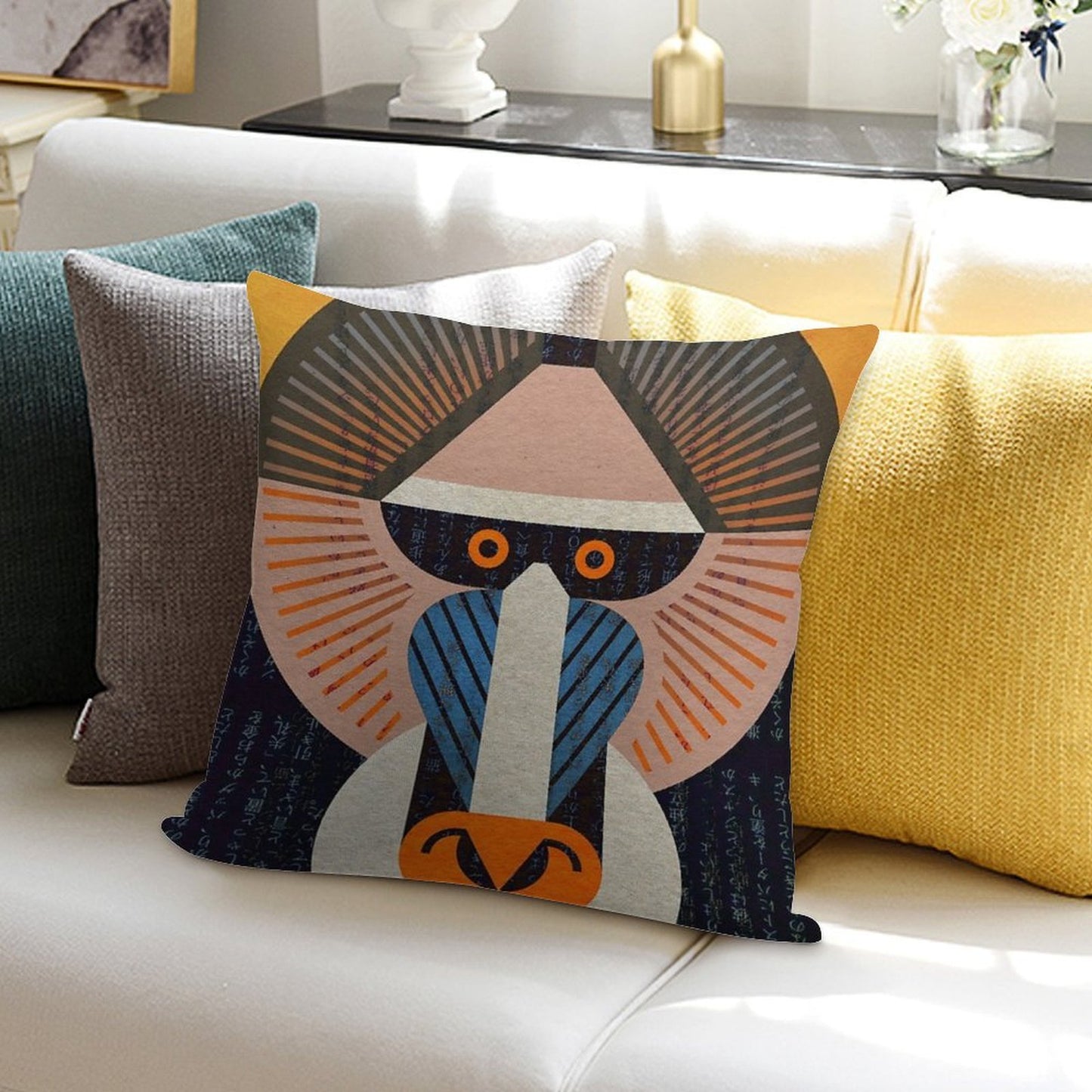 Mandrill Soft Anti-Pilling Throw Pillow