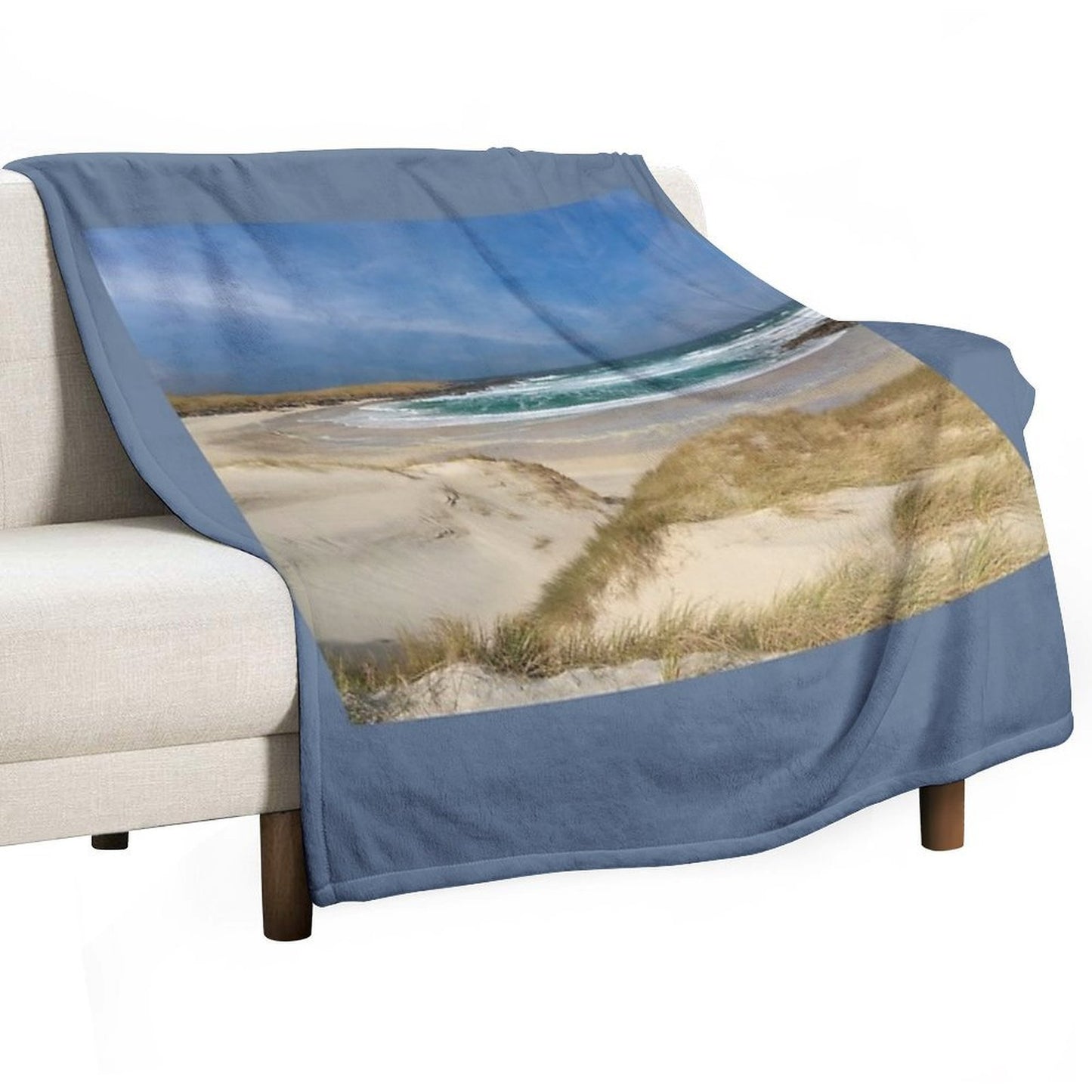 North Uist Clachan Sands Traigh Hornais Scotland. Shrink-resistant Throw Blanket