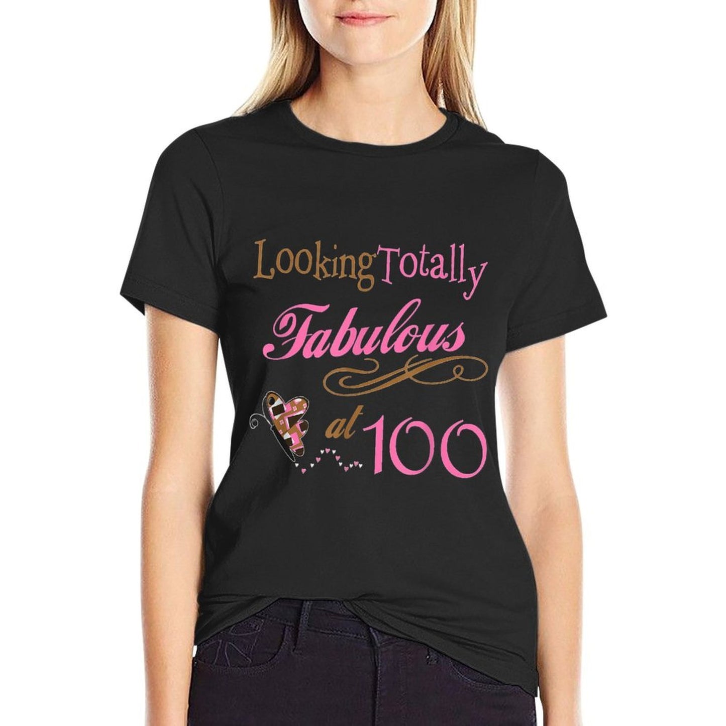 Fabulous 100th Birthday Party - Cute Happy 100th Birthday  Versatile T-Shirt