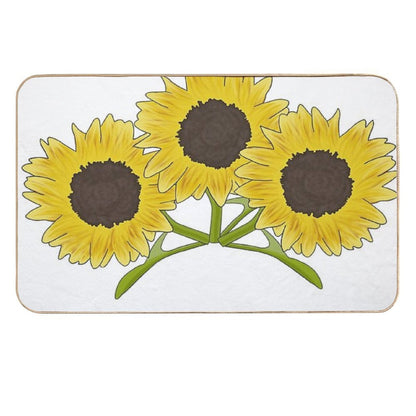Digital Sun Flower Bunch  Long-Lasting Bath Mat