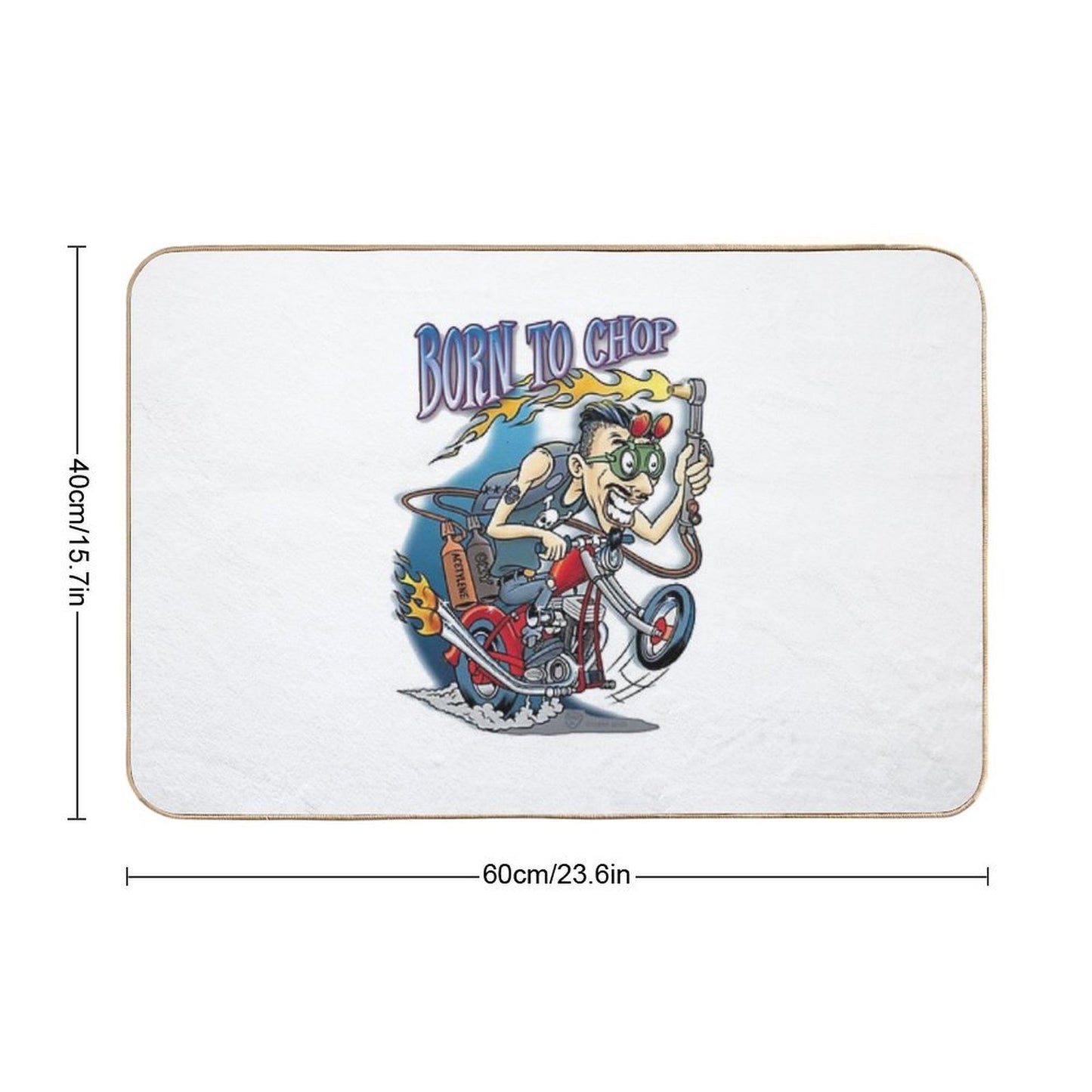 Born To Chop  Pet-Safe Bath Mat