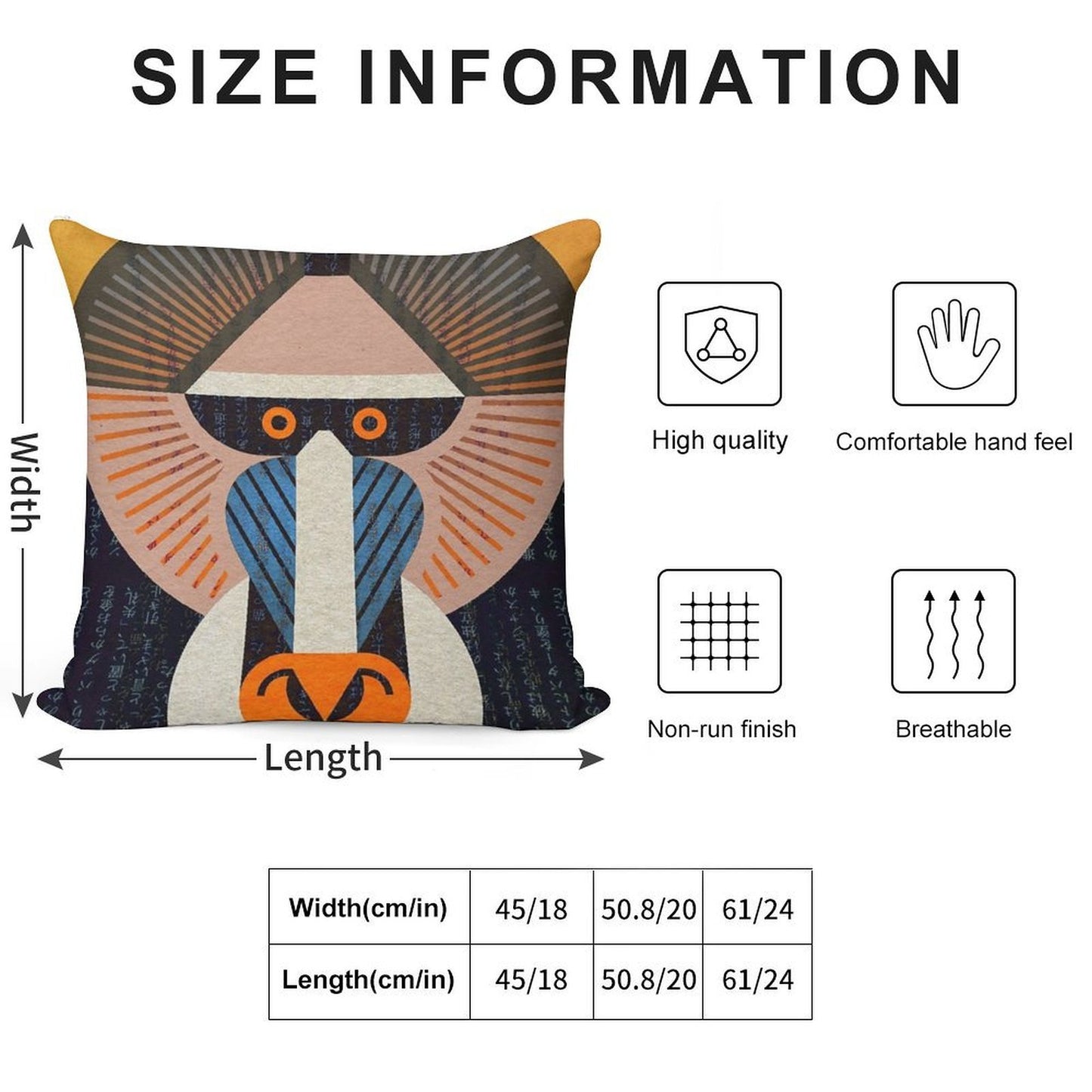 Mandrill Soft Anti-Pilling Throw Pillow