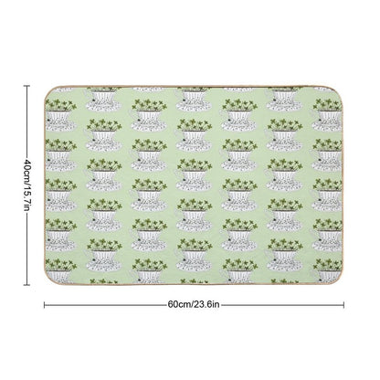Lucky Cup of Clovers  Multi-Purpose Bath Mat