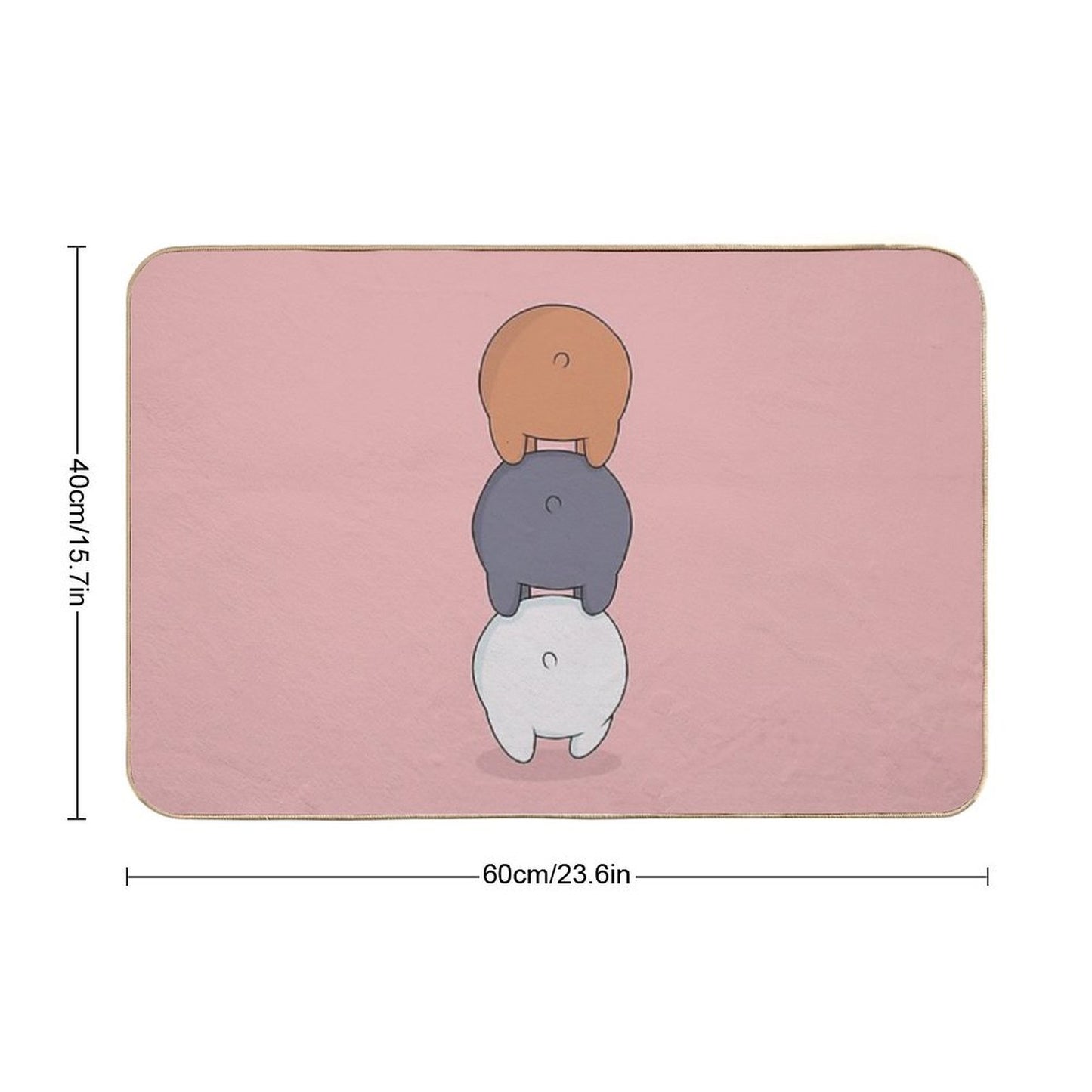 We Bare Bears  Eco-Friendly Bath Mat