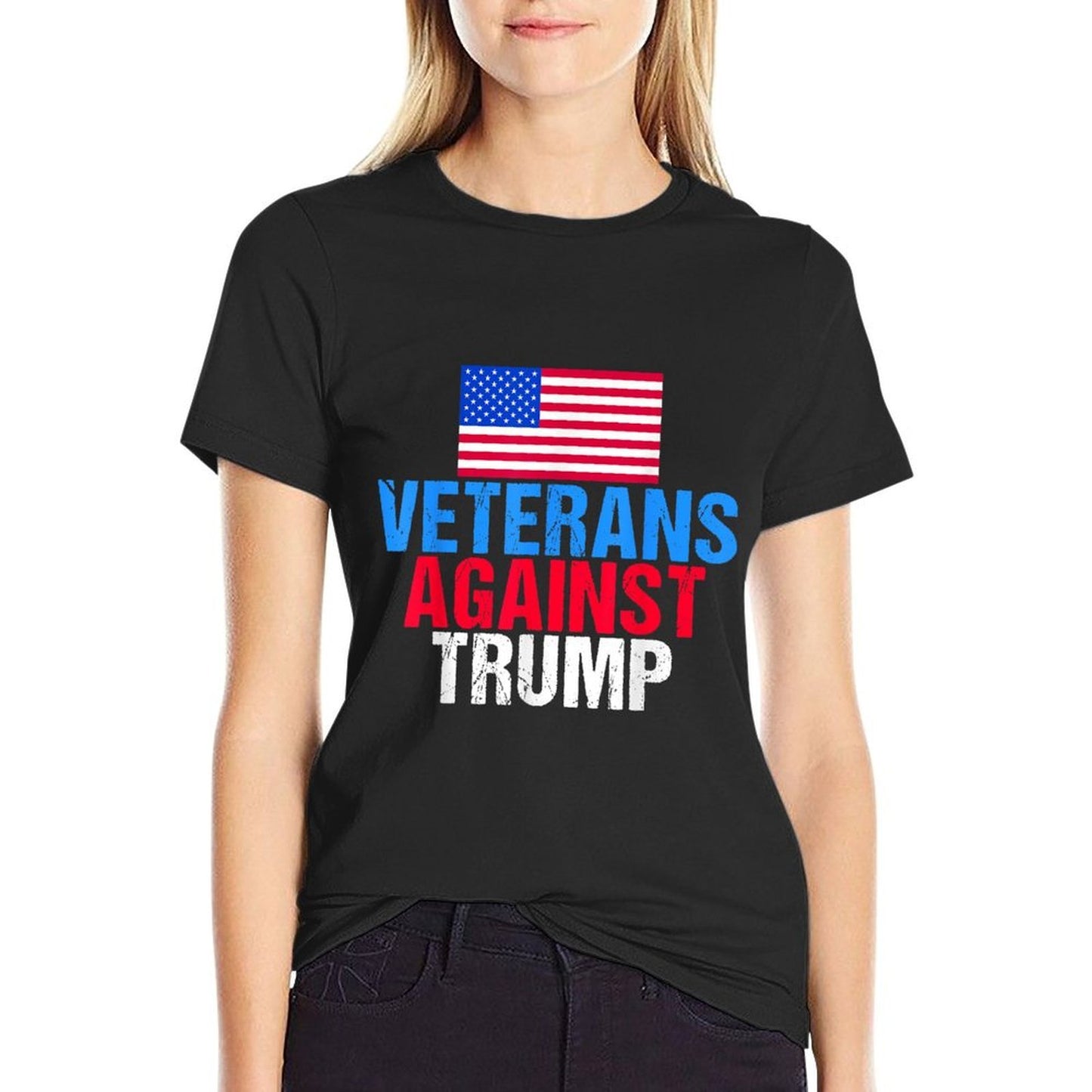 Veterans Against Trump American Vintage Patriot Saying  High-quality Stitching T-Shirt