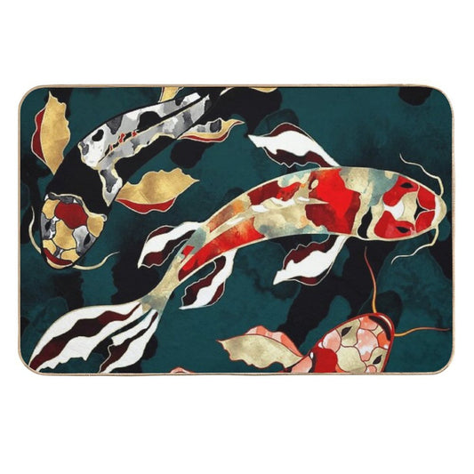 Metallic Koi  Odorless Bath Mat