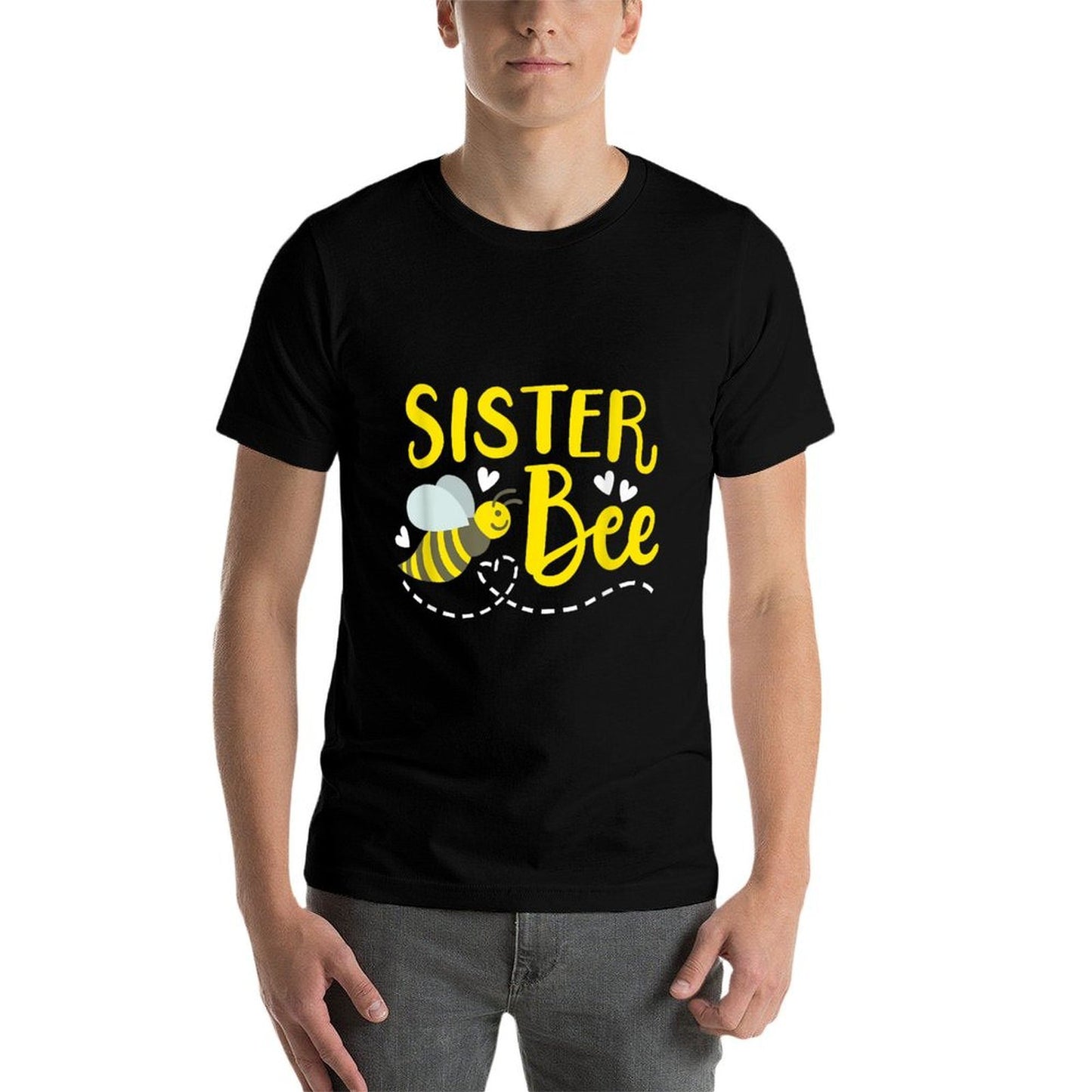 Sister Bee Cute Beekeeping Birthday Party Matching Family  Fade-proof Color T-Shirt