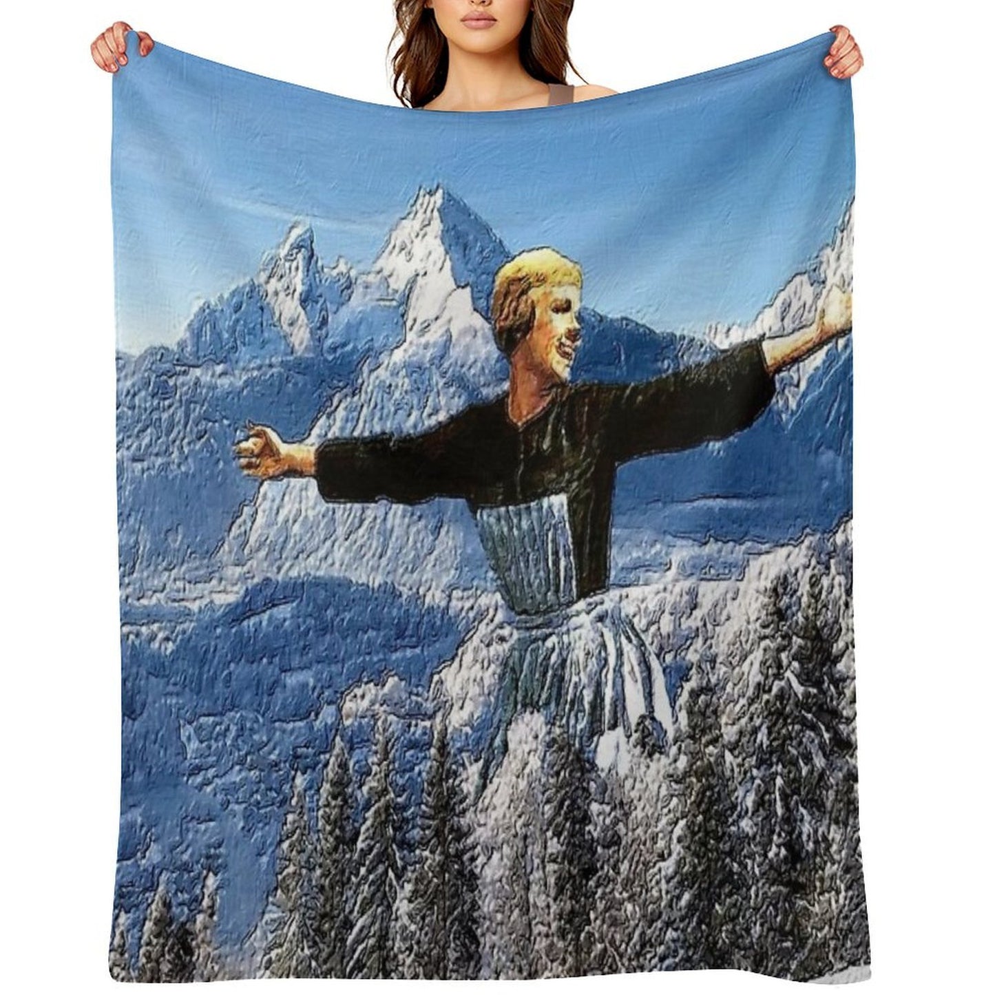Alive Hills- Oil And Impressionism Art Compact Throw Blanket