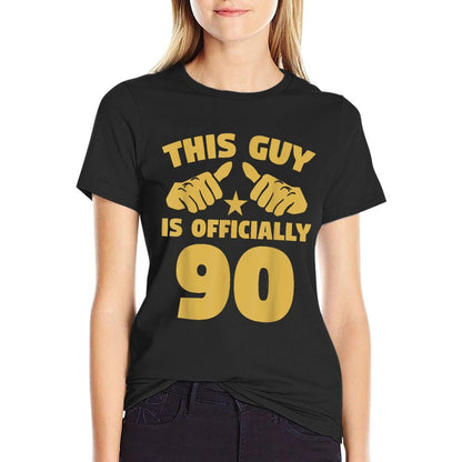 Mens This Guy Is Officially 90 Years Old 90th Birthday  Durable T-Shirt