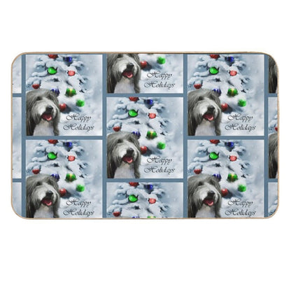 Bearded Collie Christmas Gifts  Anti-Trip Bath Mat