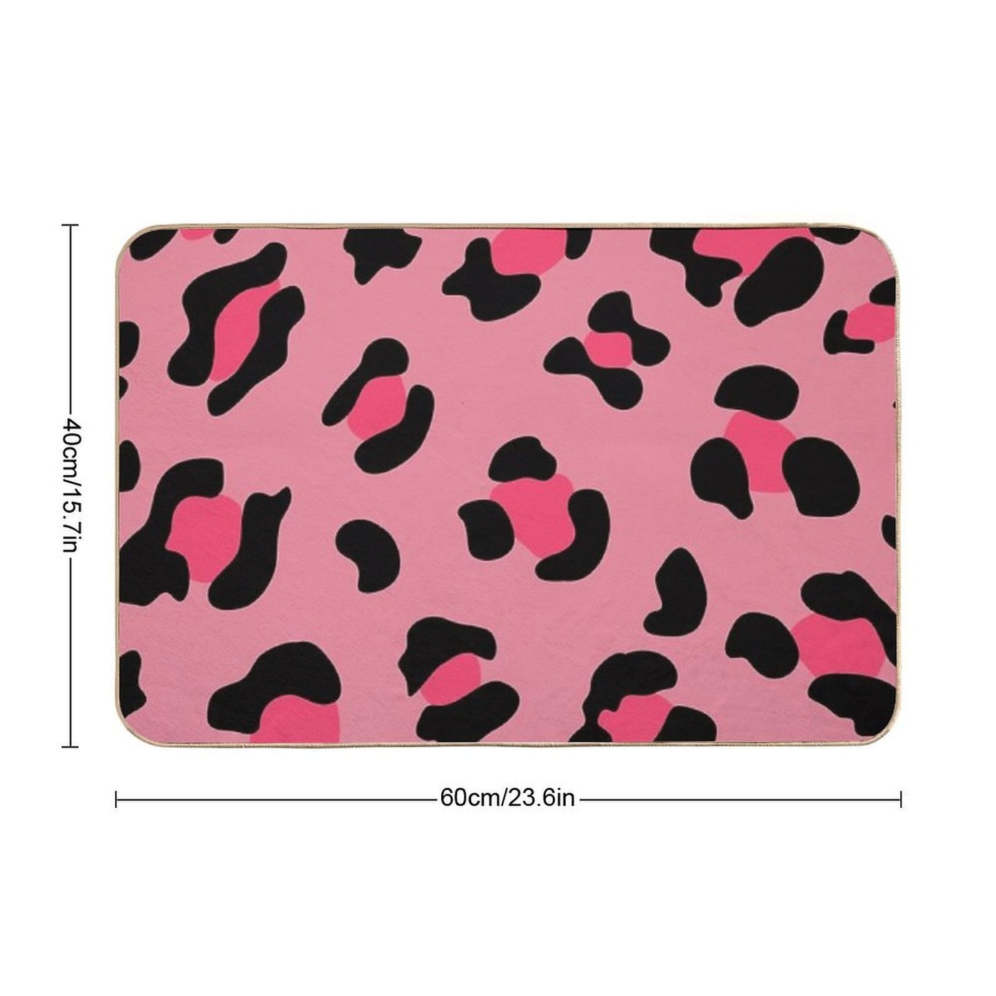 Leopard Pink  Pet-Safe Bath Mat