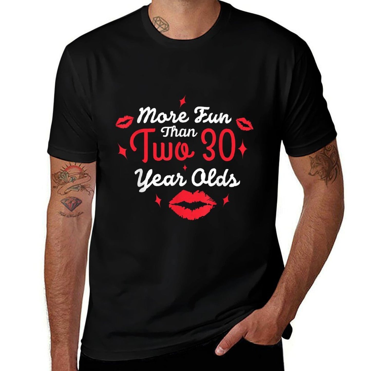 More Fun Than Two 30 Year Olds  Funny 60th Birthday  High-quality Stitching T-Shirt