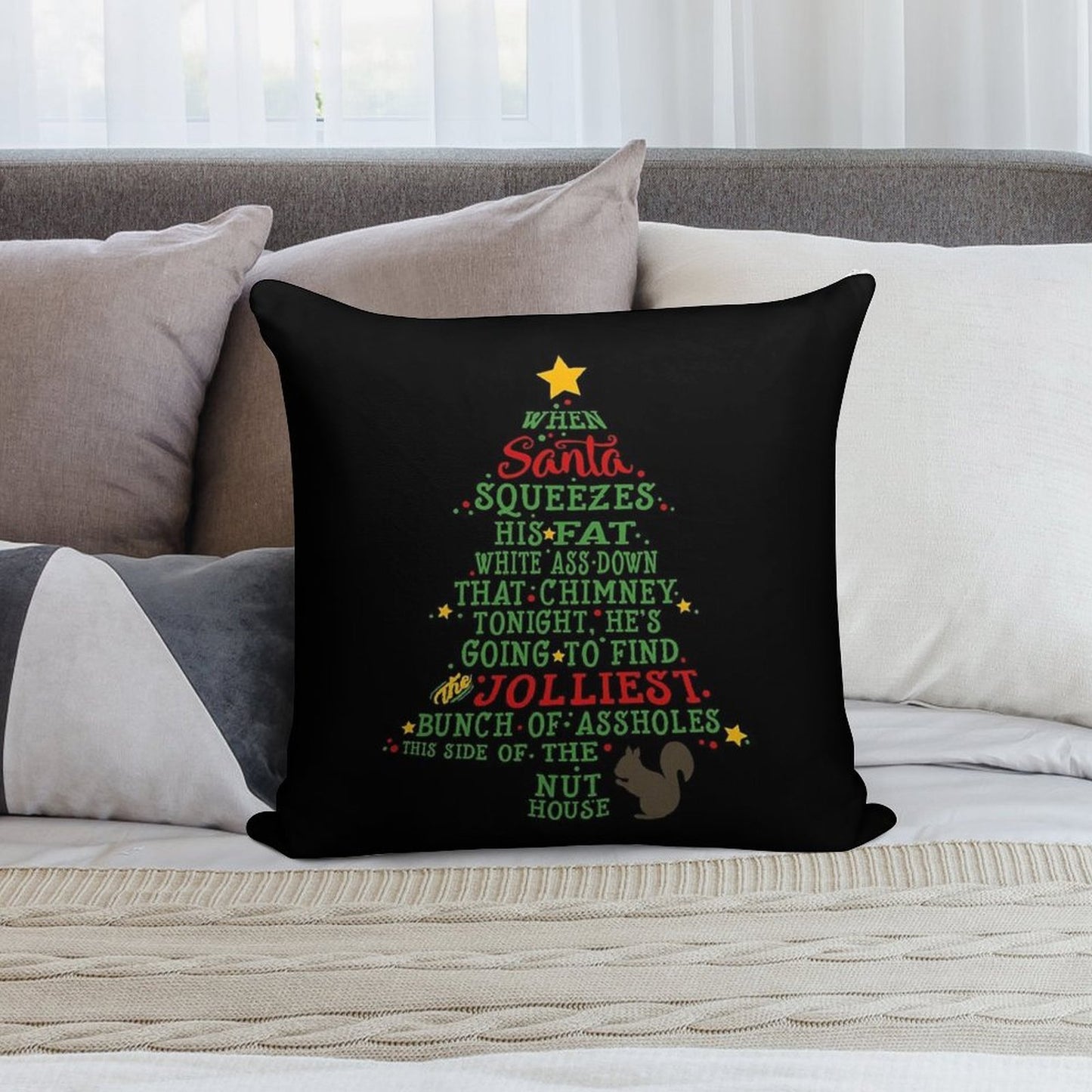 Jolliest Bunch of A-holes Soft Style Accent Throw Pillow