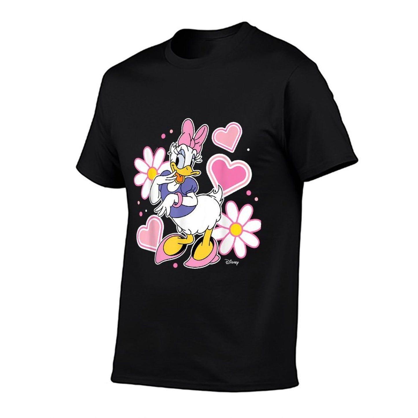 Daisy Duck - Hearts And Flowers  Rolled Sleeves T-Shirt