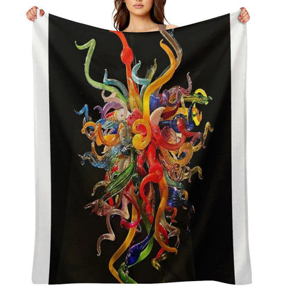 Chihuly Chandeliers Shrink-resistant Throw Blanket