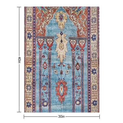 Antique Persian Silk Rug Print Anti-pilling Throw Blanket