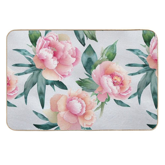 Flower Design, Flower Illustration  Absorbent Bath Mat