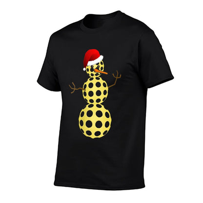 Womens Pickleball Christmas Funny Pickleball Snowman  Lightweight T-Shirt