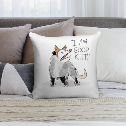 I AM GOOD KITTY Design Soft Gift Ready Throw Pillow