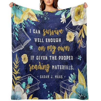 I Can Survive Machine-washable Throw Blanket