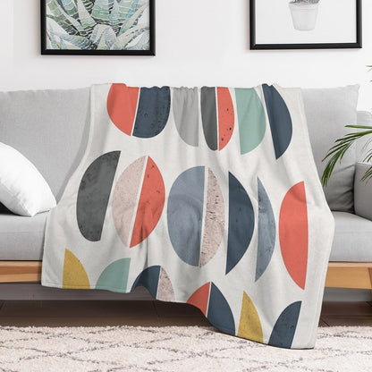 Mid Century Retro Shrink-resistant Throw Blanket