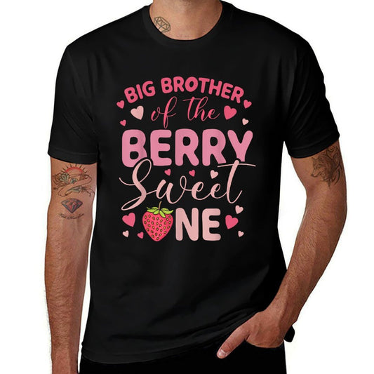 Big Brother Of The Berry Sweet One Strawberry First Birthday  Moisture-wicking T-Shirt