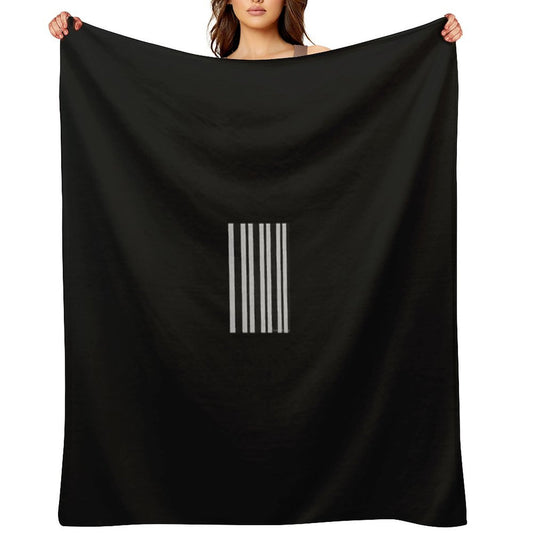 Black And White Vertical Stripes. Durable Throw Blanket