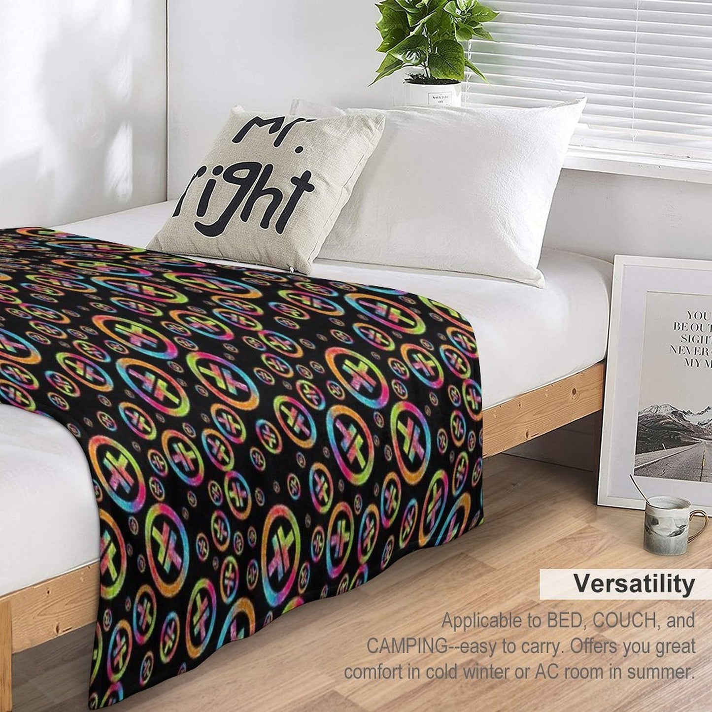 Take That Neon Symbol Premium Throw Blanket