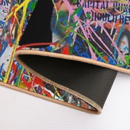 Panda With Guns Stick Em Up - Pop Street Art Banksy  Toxin-Free Bath Mat