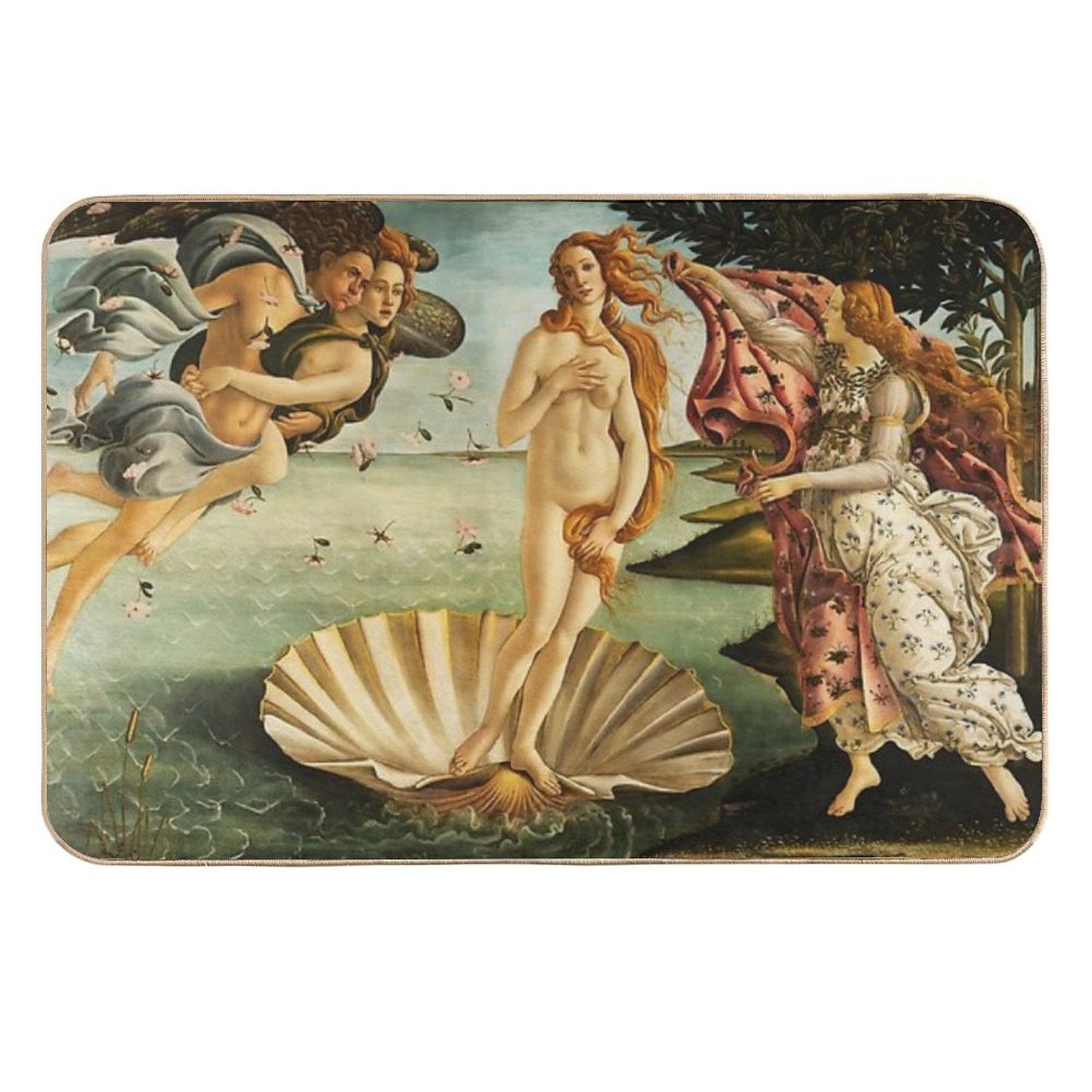 The Birth of Venus by Botticelli  Fade-Resistant Bath Mat