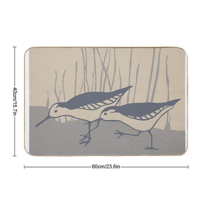 Sandpiper Beach Scene  Slip-Resistant Bath Mat