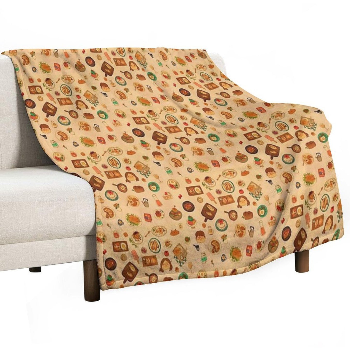Dishes Wrinkle-free Throw Blanket