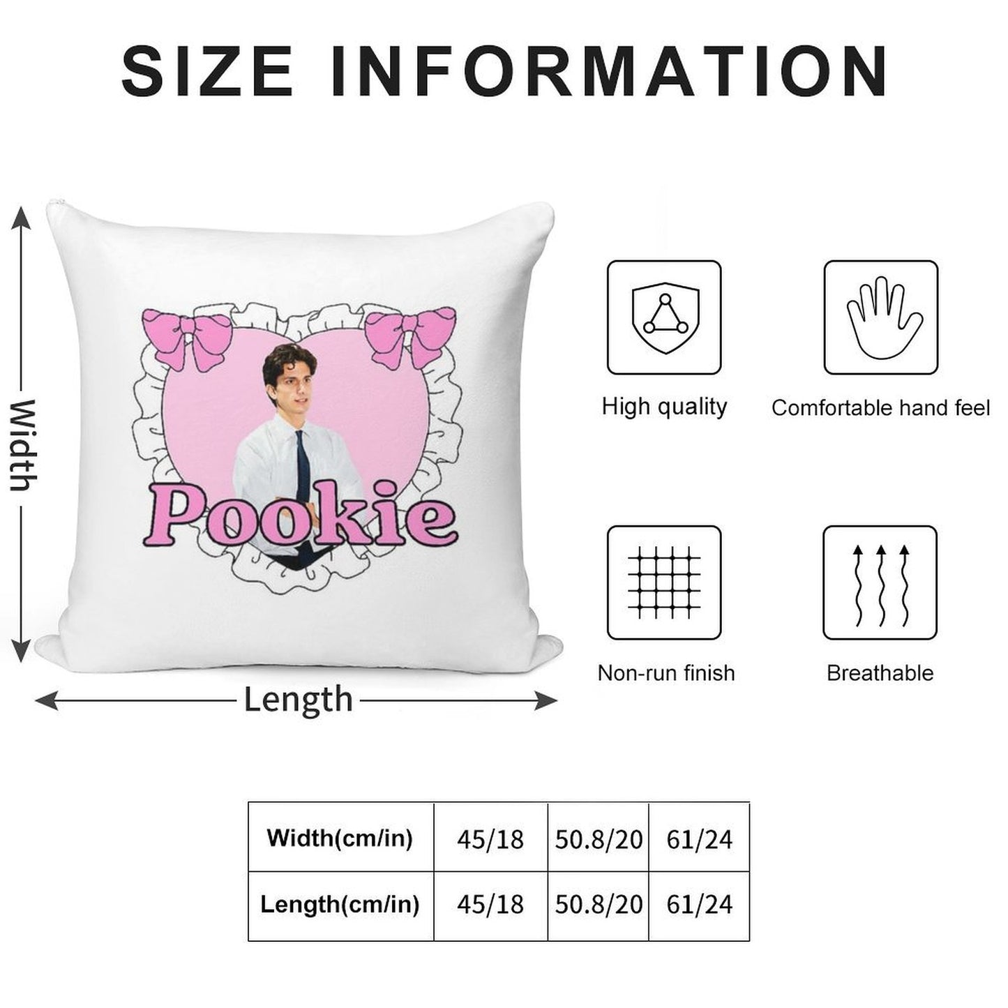 Jack Schlossberg Pookie Lace Heart Soft Warmth Comfort Throw Pillow