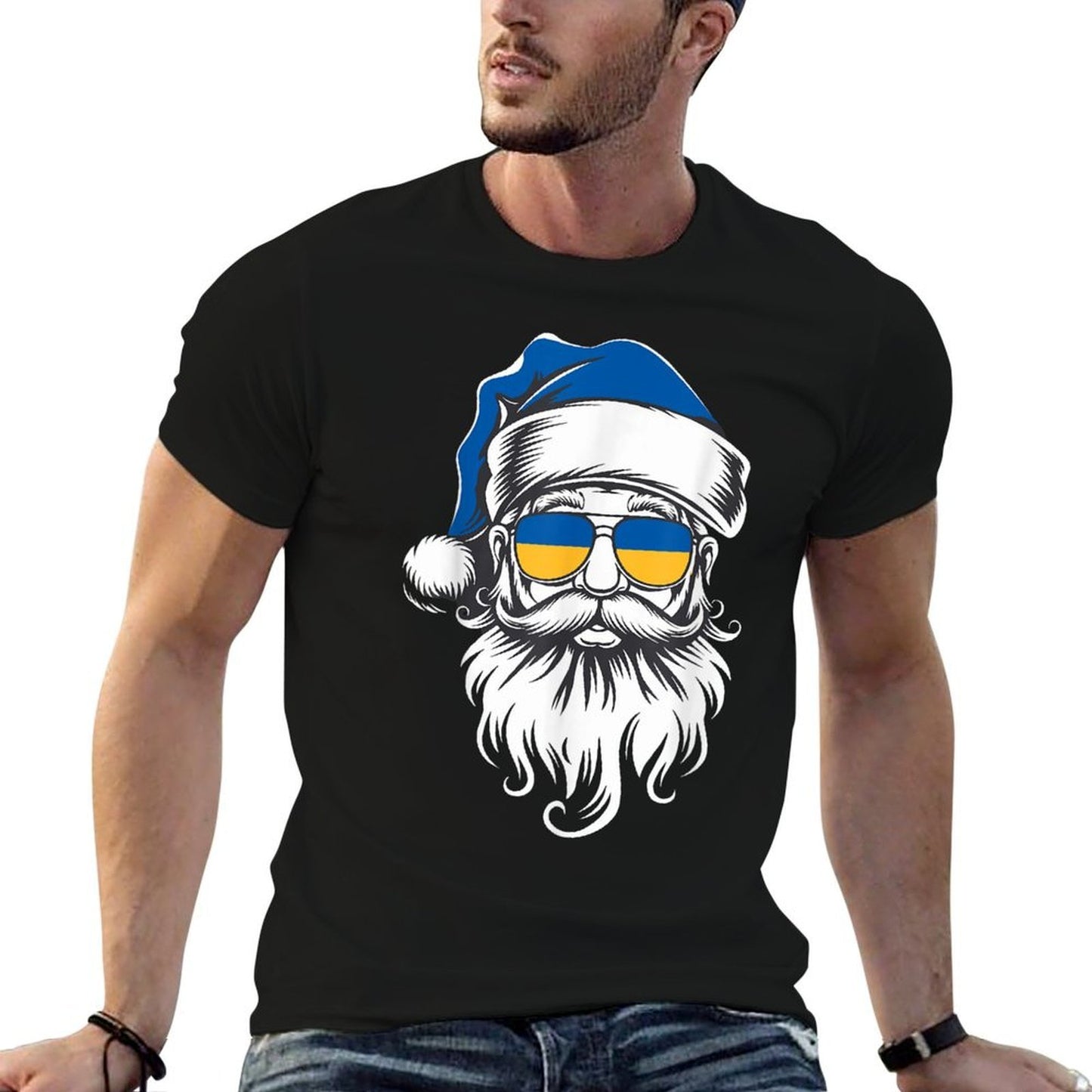 Ukraine Christmas Pajamas Santa Claus Chapin Ukrainian Xmas  Moisture-wicking T-Shirt