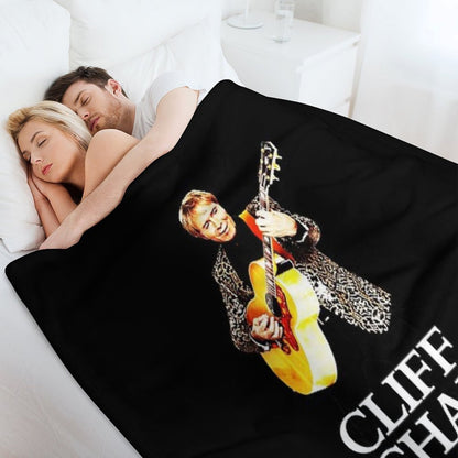 Best Clear Design of American Legend Singer Songwriter  Actor Cliff Richard Anti-pilling Throw Blanket