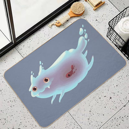 Ghost Cat  Rapid-Drying Bath Mat
